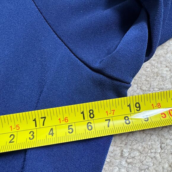 Michael Kors Womens Navy Blue Work Top With Side Cinch Buckle Detail Sz XL READ - Picture 11 of 16